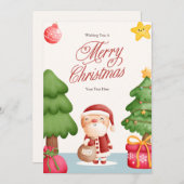 Santa gepersonaliseerde kerst Kaarten (Voorkant / Achterkant)