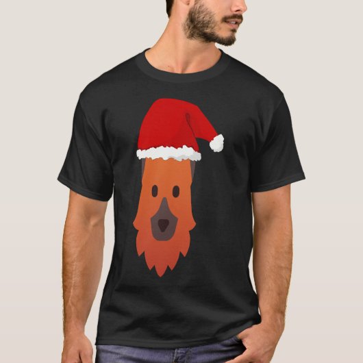Santa German Shepherd T-shirt (Voorkant)