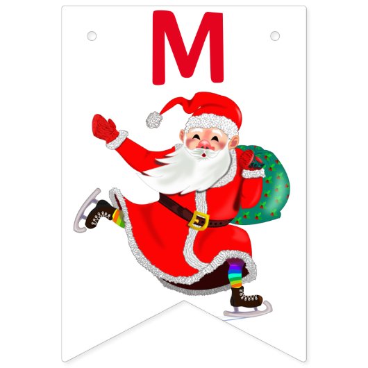 Santa - Geschenken voor iedereen - Vrolijk kerstfe Vlaggetjes (Tweede vlag)