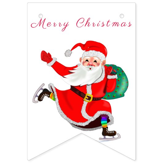 Santa - Geschenken voor iedereen - Vrolijk kerstfe Vlaggetjes (Eerste vlag)