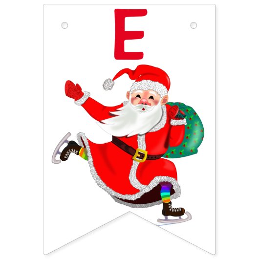 Santa - Geschenken voor iedereen - Vrolijk kerstfe Vlaggetjes (Derde vlag)