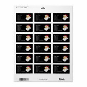 Santa Gezicht Adresetiketten (M) Etiket (Full Sheet)