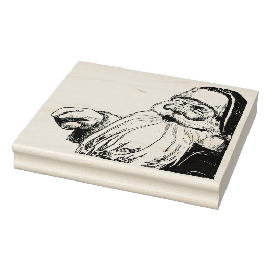 Santa gezicht buste illustratie patroon art stempe rubberstempel (Stempel)