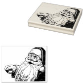 Santa gezicht buste illustratie patroon art stempe rubberstempel (Gestempeld)