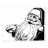 Santa gezicht buste illustratie patroon art stempe rubberstempel (Afrduk)