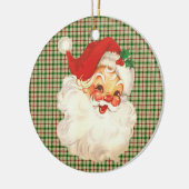Santa gezicht  keramisch ornament (Links)