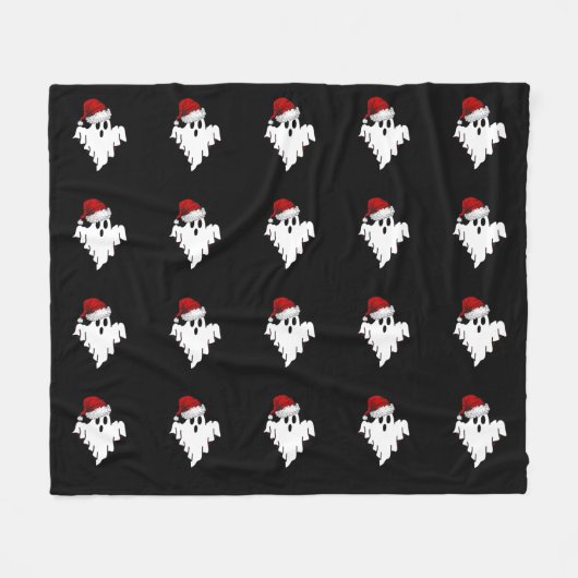 Santa Ghost Fleece Deken (Voorkant (Horizontaal))