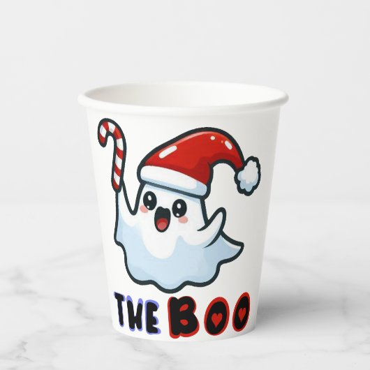 Santa Ghost Paper Cup Papieren Bekers (Voorkant)