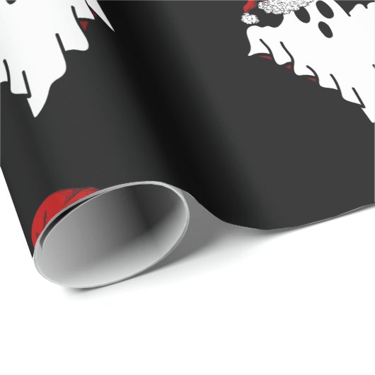 Santa Ghosts Cadeaupapier (Rol Hoek)