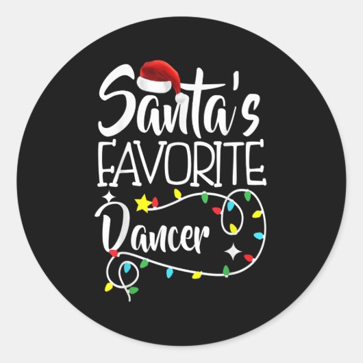 Santa Gif, de favoriete danseres van de kerstman Ronde Sticker (Voorkant)