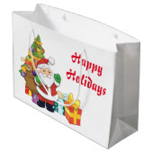 Santa Gift Bag Groot Cadeauzakje (Achterkant Gekanteld)