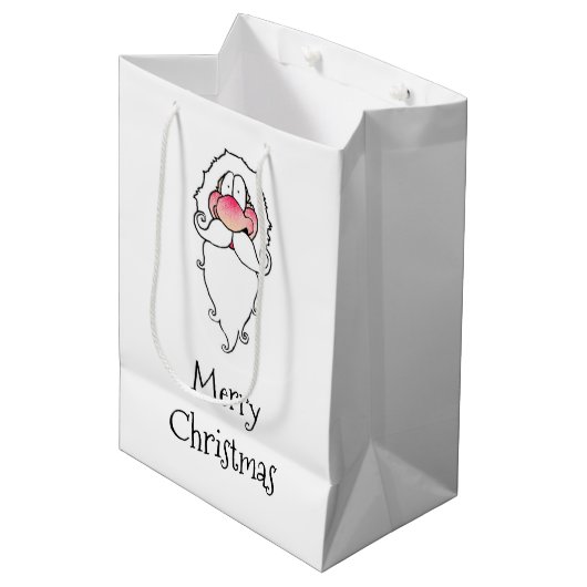 Santa Gift Bag Medium Cadeauzakje (Voorkant Gekanteld)
