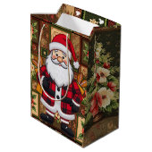 Santa Gift Bag  Medium Cadeauzakje (Achterkant Gekanteld)