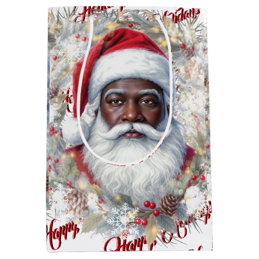 Santa Gift Bag Medium Cadeauzakje (Voorkant)