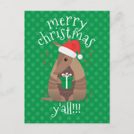 Santa Gift Giving Armadillo Texas Briefkaart