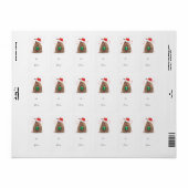 Santa Gift Giving Armadillo Texas Gift Label Stick (Full Sheet)