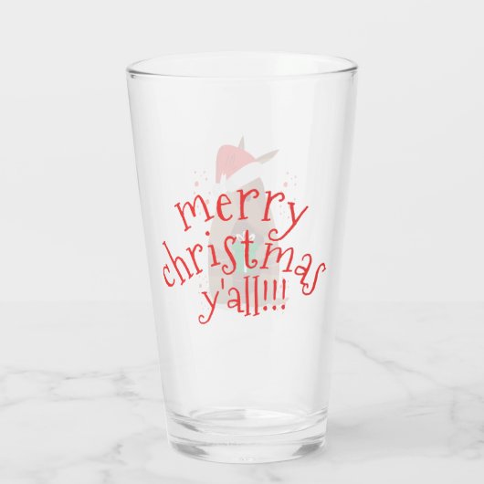 Santa Gift Giving Armadillo Texas Glas (Achterkant)