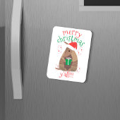 Santa Gift Giving Armadillo Texas Magneet