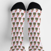 Santa Gift Giving Armadillo Texas Socks Sokken (Top)