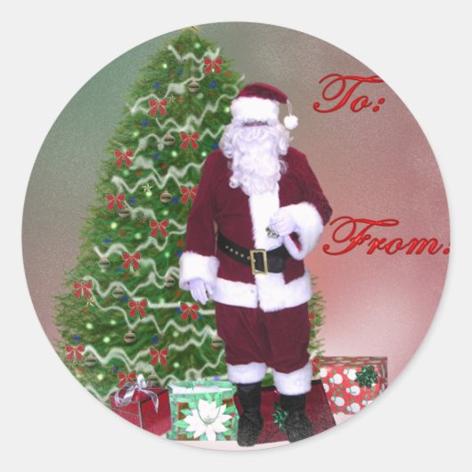 Santa Gift Label Sticker (Voorkant)