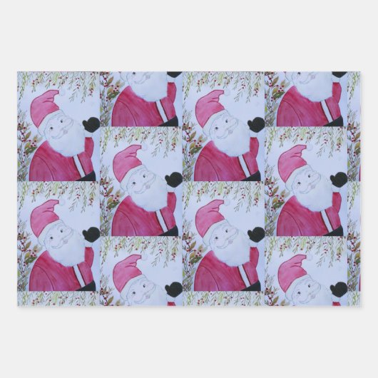 Santa Gift Wrap Inpakpapier Vel (Voorkant)