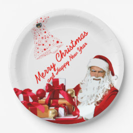 Santa Gifts Paper Borden 9 inch Papieren Bordje