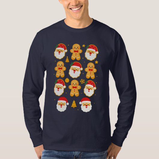 Santa & Gingerbread Cookies Crew - Sugar & Spice T-shirt (Voorkant)