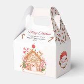Santa Gingerbread House Kerstfeest Bedankdoosjes (Achterkant)