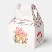 Santa Gingerbread House Kerstfeest Bedankdoosjes (Voorkant Zijde)