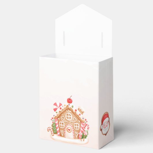 Santa Gingerbread House Kerstfeest Bedankdoosjes (Geopend)