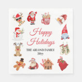 Santa Gingerbread House Kerstmis feestdag Servet (Voorkant)