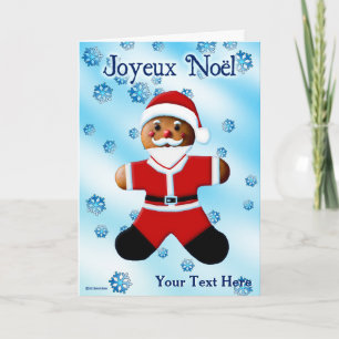 Santa Gingerbread - Joyeux Noël Kaart