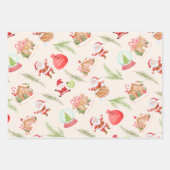 Santa Gingerbread Kerstvakantie feestje Inpakpapier Vel (Voorkant)