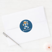 Santa Gingerbread Man Blauw | STICKER (Envelop)