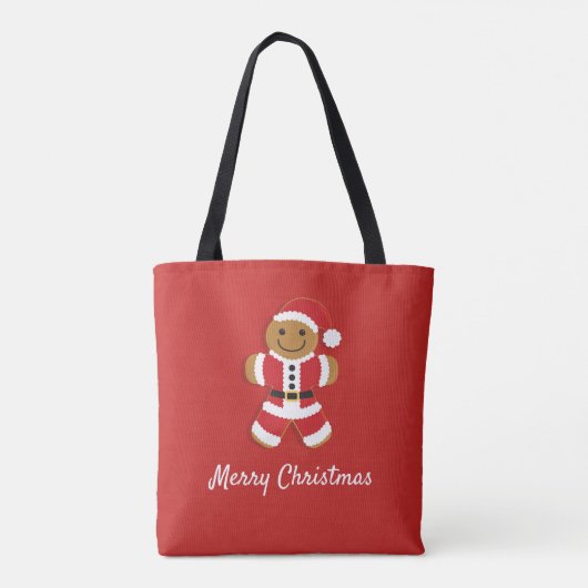 Santa Gingerbread Man | CANVAS TAS (Achterkant)