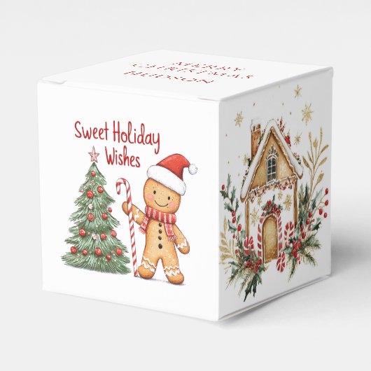 Santa Gingerbread Man Favoriet Box Bedankdoosjes (Voorkant Zijde)