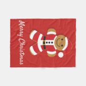 Santa Gingerbread Man | Fleece deken (Voorkant (Horizontaal))