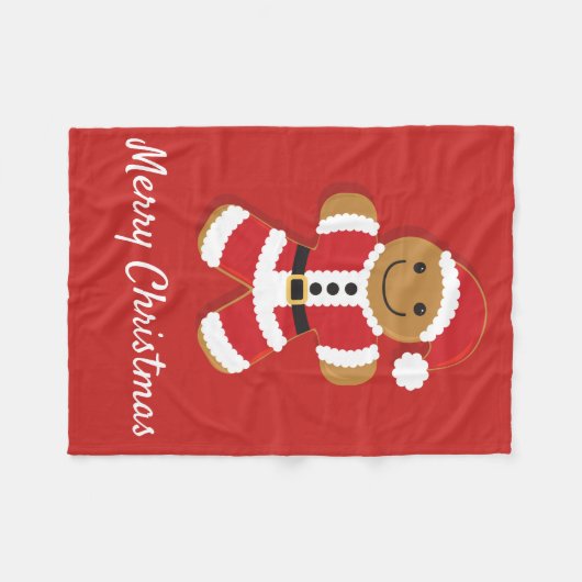 Santa Gingerbread Man | Fleece deken (Voorkant (Horizontaal))