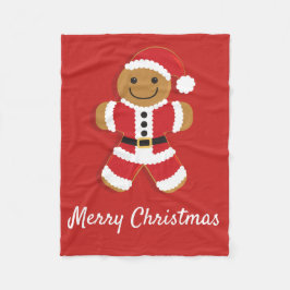 Santa Gingerbread Man | Fleece deken
