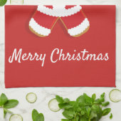 Santa Gingerbread Man | Keukenhanddoek (Gevouwen)