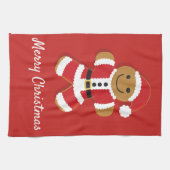 Santa Gingerbread Man | Keukenhanddoek (Horizontaal)