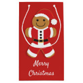 Santa Gingerbread Man | Kleine geschenkzak Klein Cadeauzakje (Achterkant)