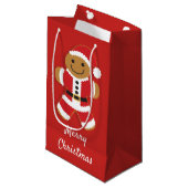 Santa Gingerbread Man | Kleine geschenkzak Klein Cadeauzakje (Voorkant Gekanteld)