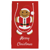 Santa Gingerbread Man | Kleine geschenkzak Klein Cadeauzakje (Voorkant)