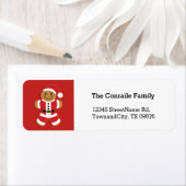 Santa Gingerbread Man | Label retouradres (Insitu)