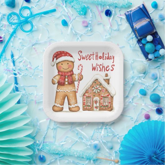 Santa Gingerbread Man Paper Bord (Feest)