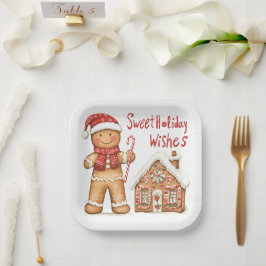 Santa Gingerbread Man Paper Bord