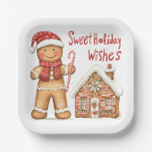 Santa Gingerbread Man Paper Bord (Voorkant)
