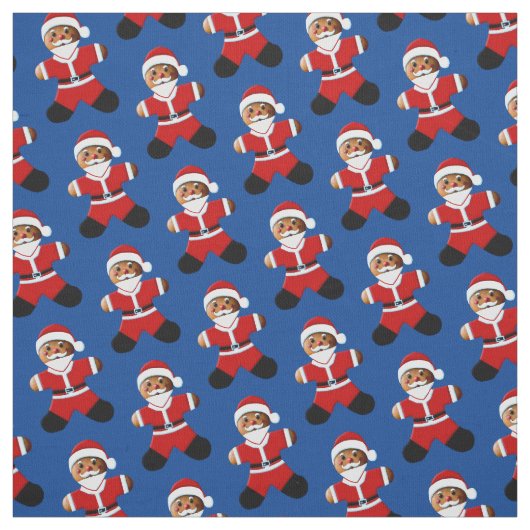 Santa Gingerbread Man Stof (Swatch)