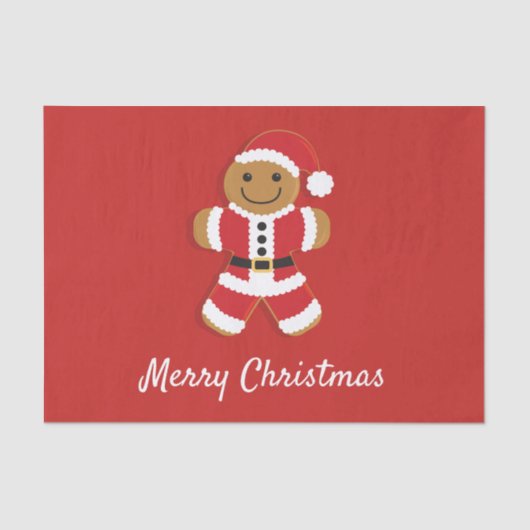 Santa Gingerbread Man | Weefselpapier Tissuepapier (Voorkant)